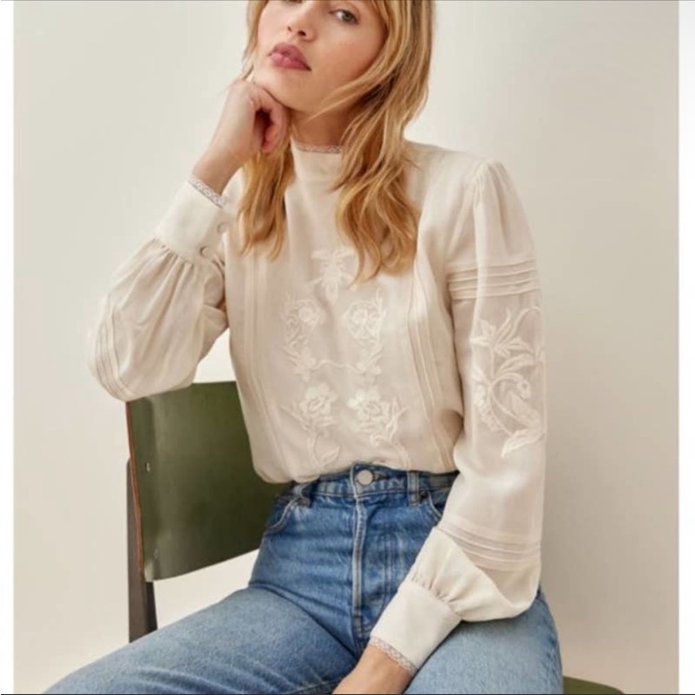 Reformation Emme Top Cream Size Small